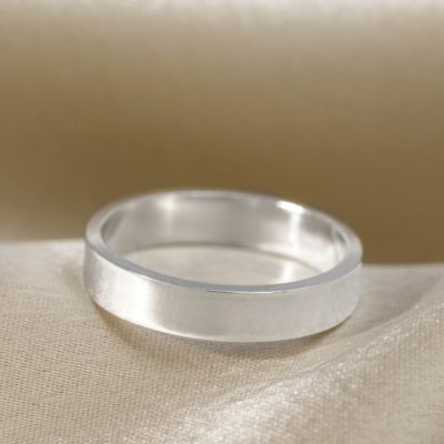 Fine solid gold rings. Beautiful Fine wide bands made in white gold, yellow gold or silver.