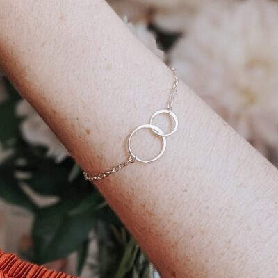 Linked Halo Eternity Bracelet - Silver