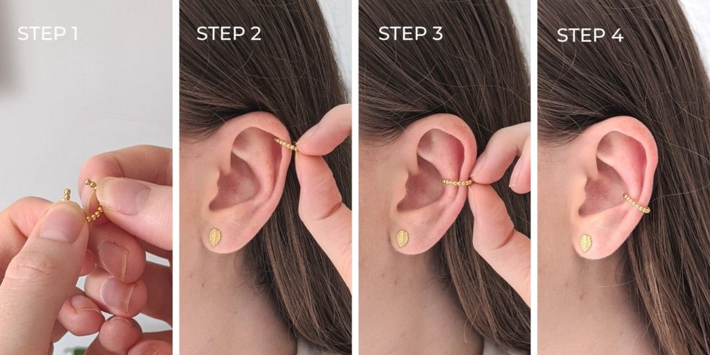 how to wear an ear cuff step by step guide