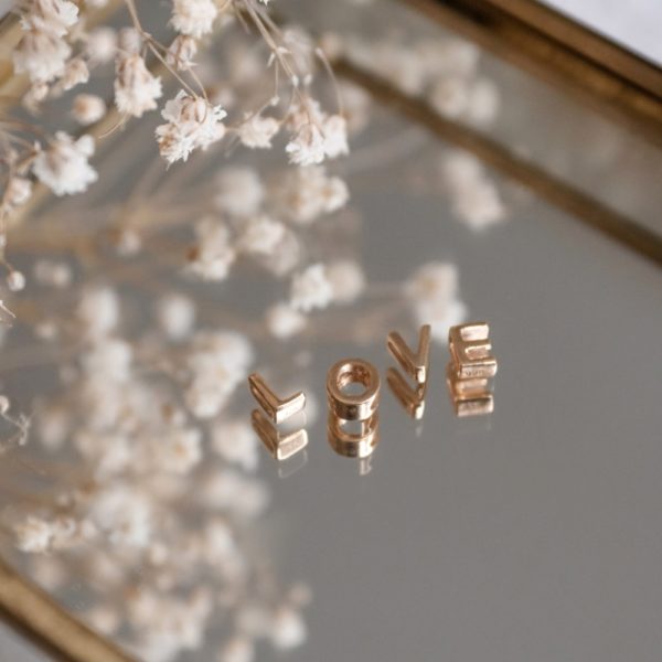 Spell out a word close to your heart with our gold personalised letter charms