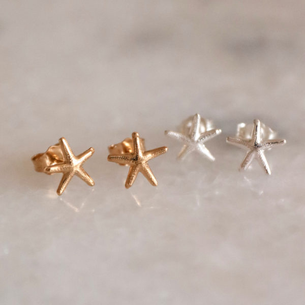 Starfish Earrings - Silver & Gold