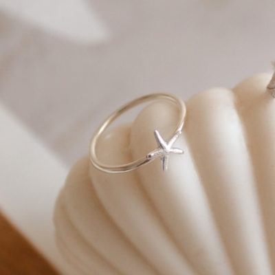Starfish Stacking Ring - Sterling Silver